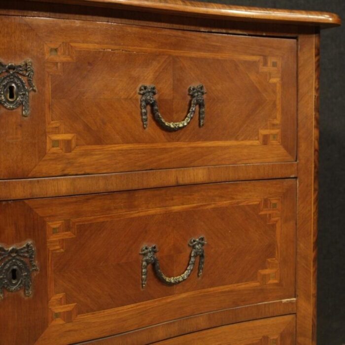 vintage italian louis xv style inlaid commode 1950s 4200