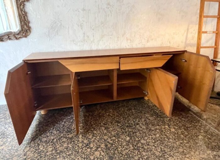 vintage italian sideboard in american walnut 1970s 2808