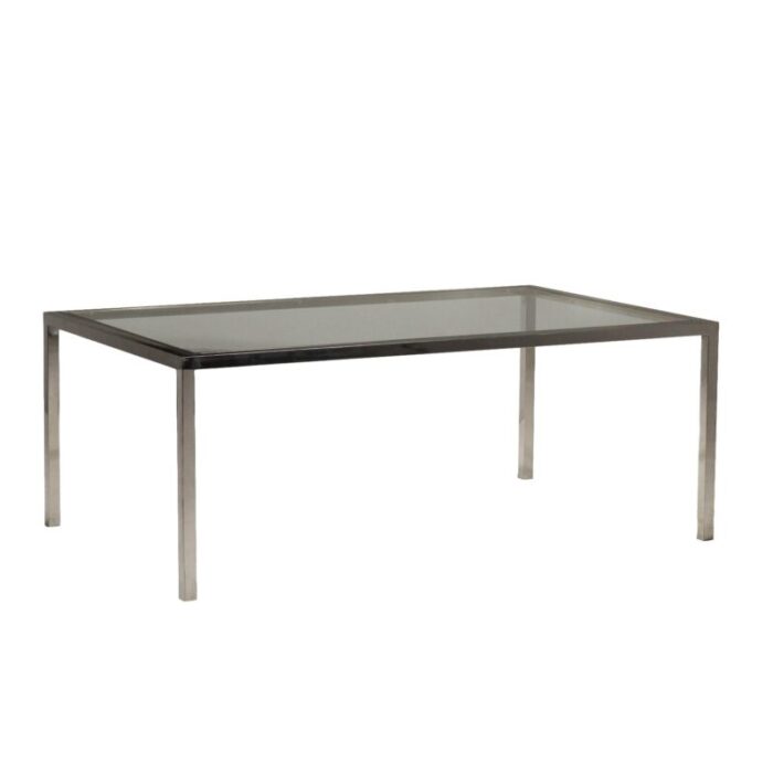 vintage italian table in steel 1970s 7572