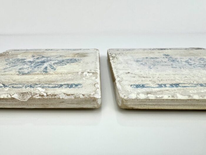 vintage italian tile selci del montefeliro hot plate a pair 7076