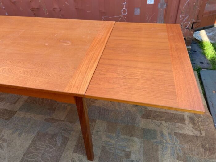 vintage modern teak danish dining extendable table 2468