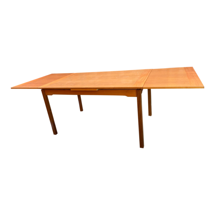 vintage modern teak danish dining extendable table 5315