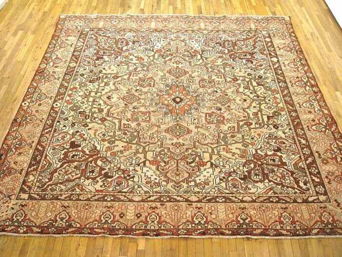 vintage persian baktiari oriental rug in room size w medallion 2581