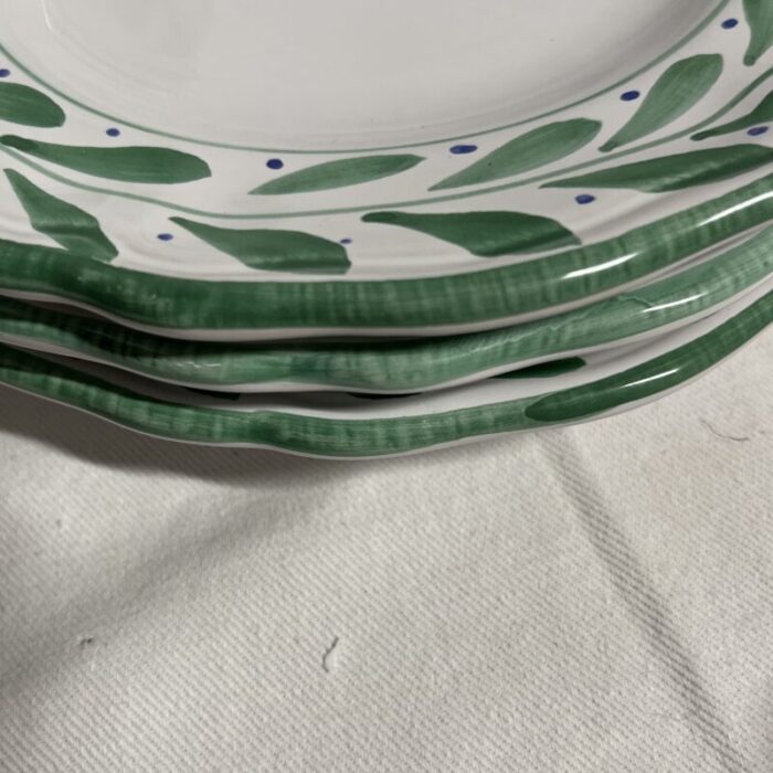 vintage set of 8 fortebraaccio ceramiche salad or dessert plates 0394