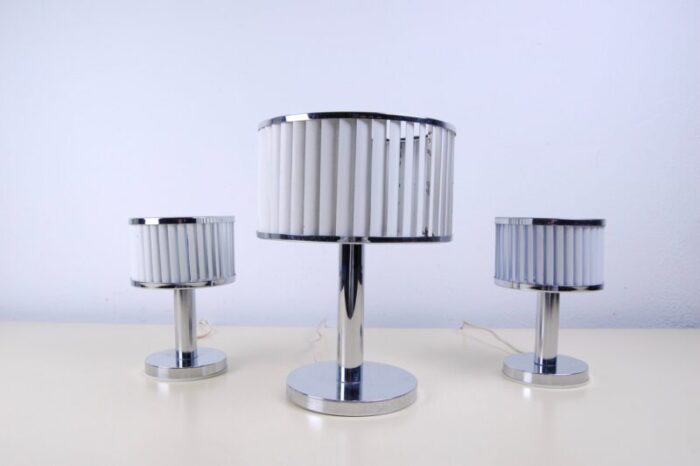 vintage space age table lamps 1970s set of 3 4