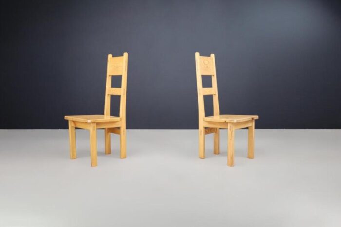 vintage swedish pine chairs by roland wilhelmsson for karl andersson and soner 1970 set of 2 0001