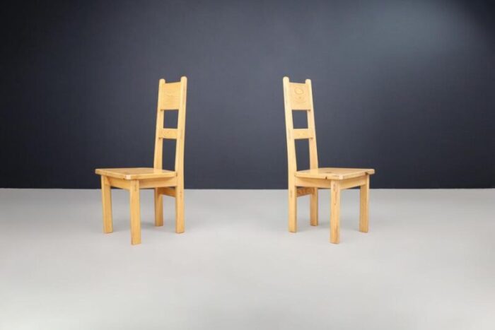 vintage swedish pine chairs by roland wilhelmsson for karl andersson and soner 1970 set of 2 1191