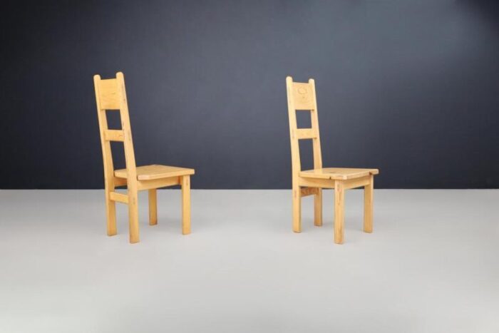 vintage swedish pine chairs by roland wilhelmsson for karl andersson and soner 1970 set of 2 4516