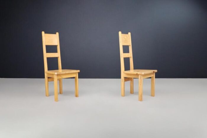 vintage swedish pine chairs by roland wilhelmsson for karl andersson and soner 1970 set of 2 6921