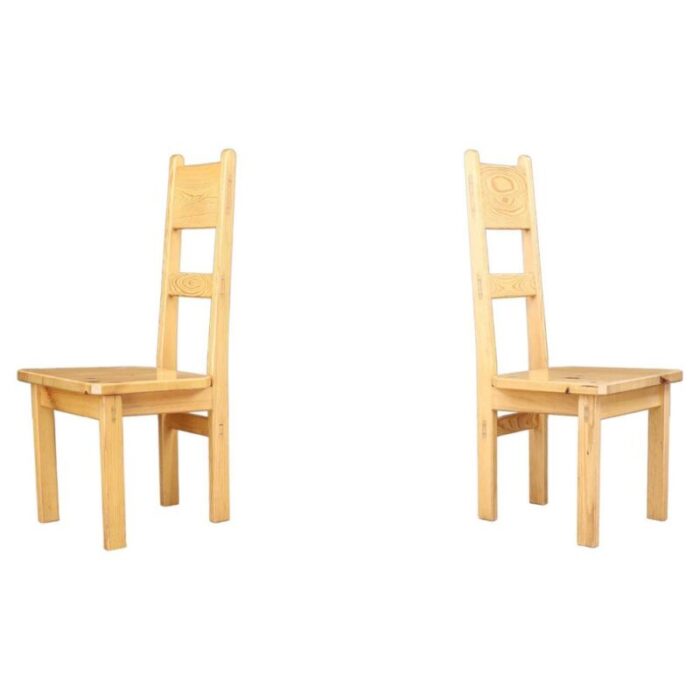 vintage swedish pine chairs by roland wilhelmsson for karl andersson and soner 1970 set of 2 8725