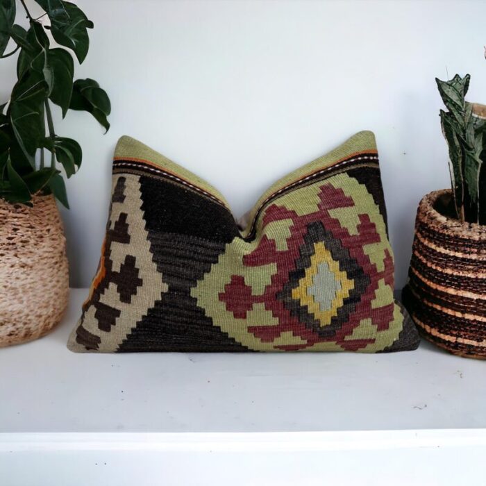 vintage turkish kilim pillow cover 3639