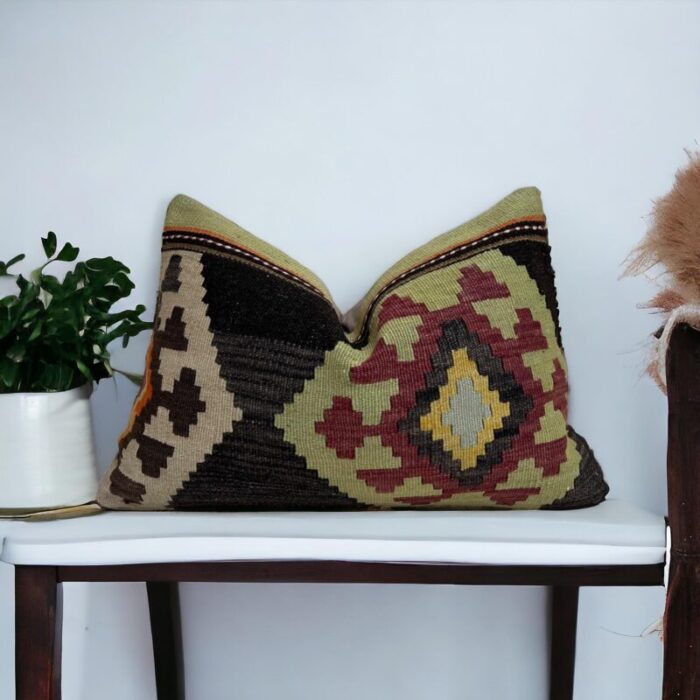 vintage turkish kilim pillow cover 6270