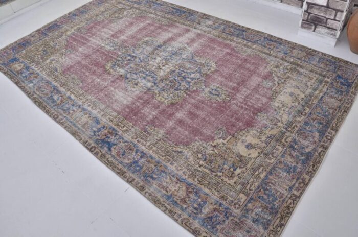 vintage turkish wool rug 1960s 0144