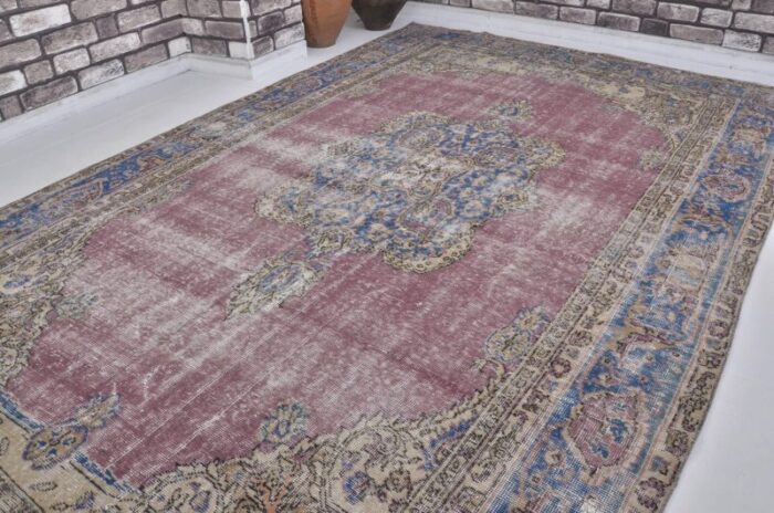 vintage turkish wool rug 1960s 0693