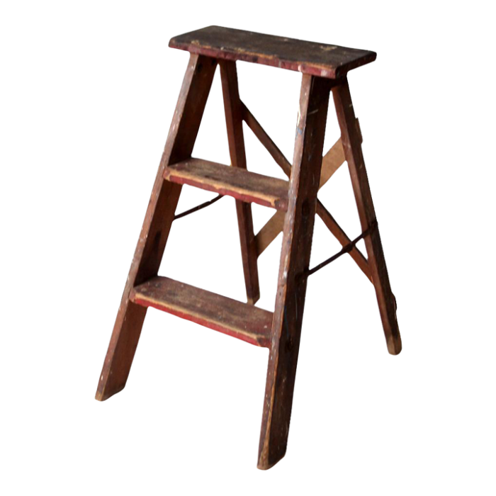 vintage wooden step ladder 0634