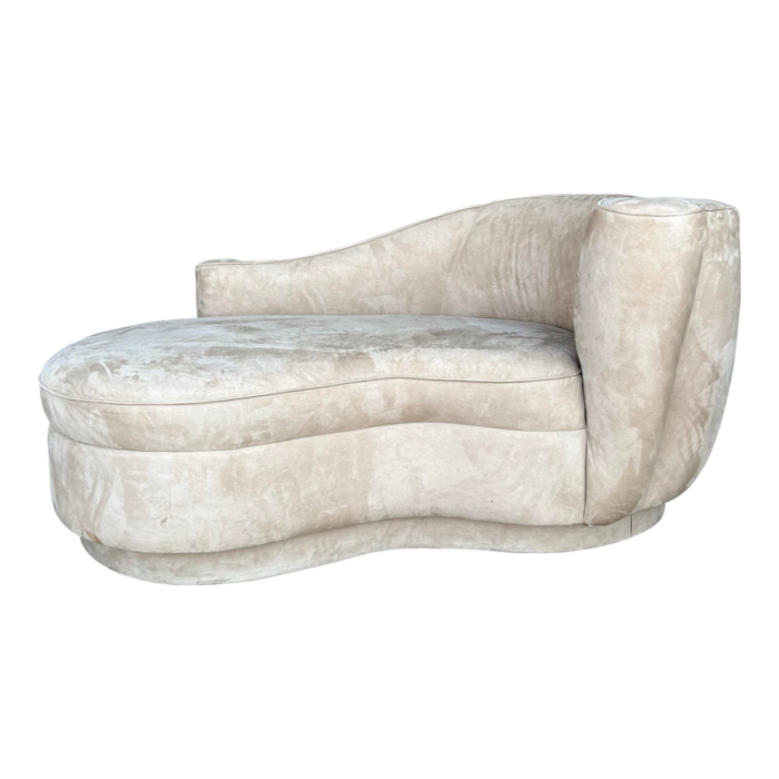 vladimir kagan style chaise lounge post modern 2810