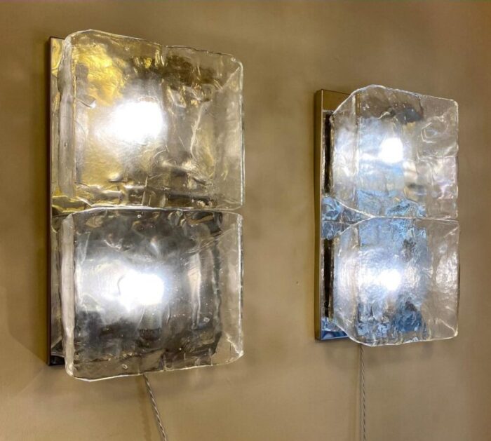 wall lights from aureliano toso 1970 set of 2 4