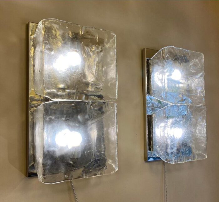 wall lights from aureliano toso 1970 set of 2 5