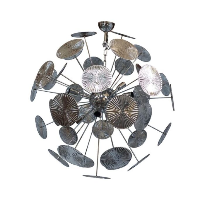 water lily brass sputnik chandelier from murano glass 1