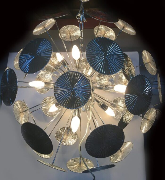 water lily brass sputnik chandelier from murano glass 2