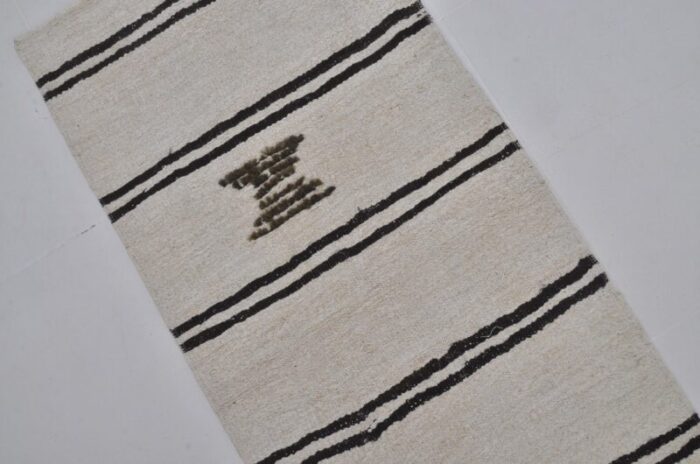 white anatolian hemp kilim rug 1960 6469