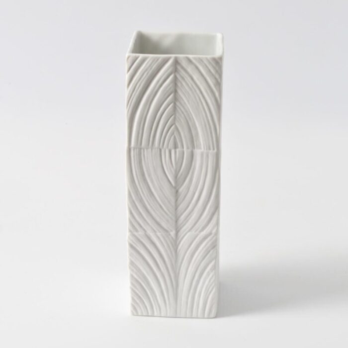 white bisque porcelain vase by martin freyer for rosenthal 1970s 6781