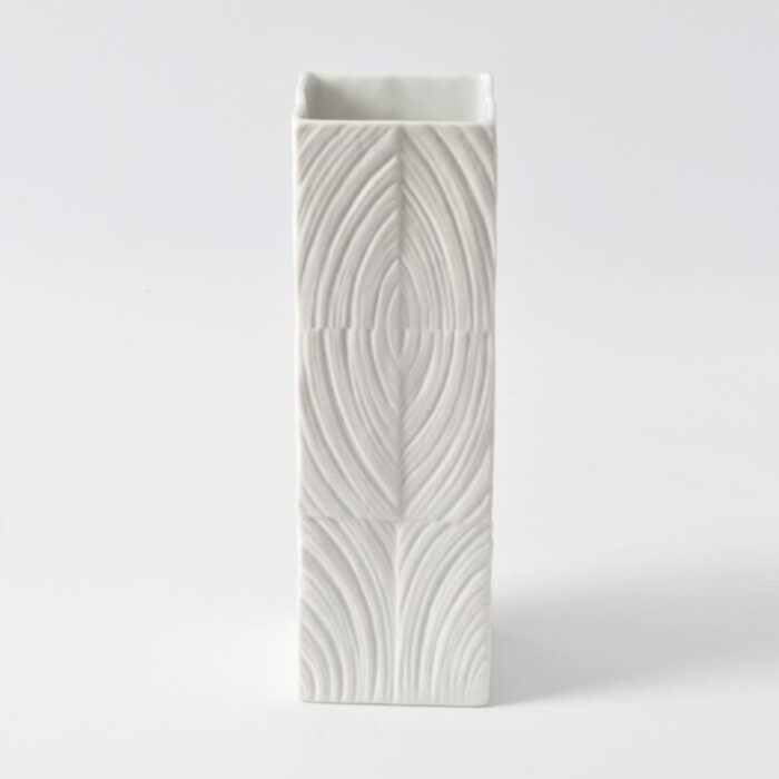 white bisque porcelain vase by martin freyer for rosenthal 1970s 8384