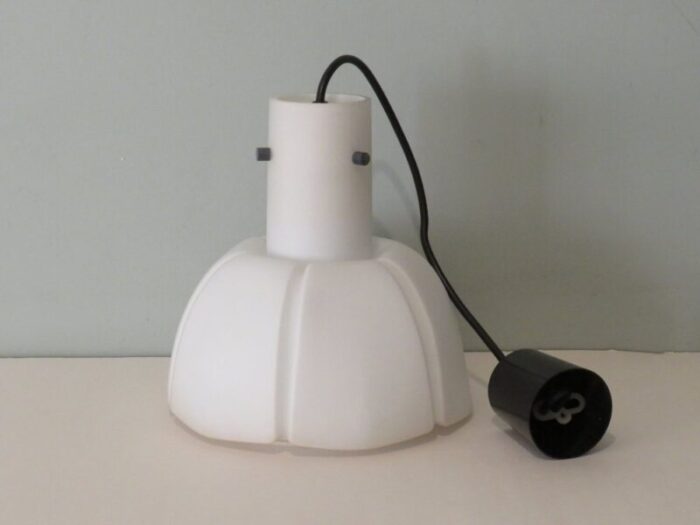 white opaline hanging lamp from glashuette limburg germany 1960s 14