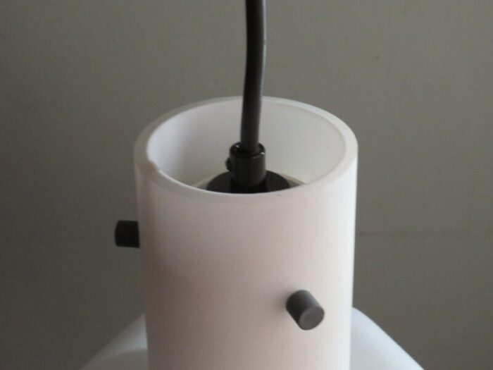 white opaline hanging lamp from glashuette limburg germany 1960s 8