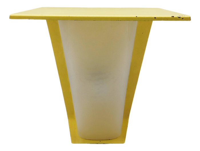 yellow metal and acrylic glass wall lamp from bag turgi italy 1950s 6556